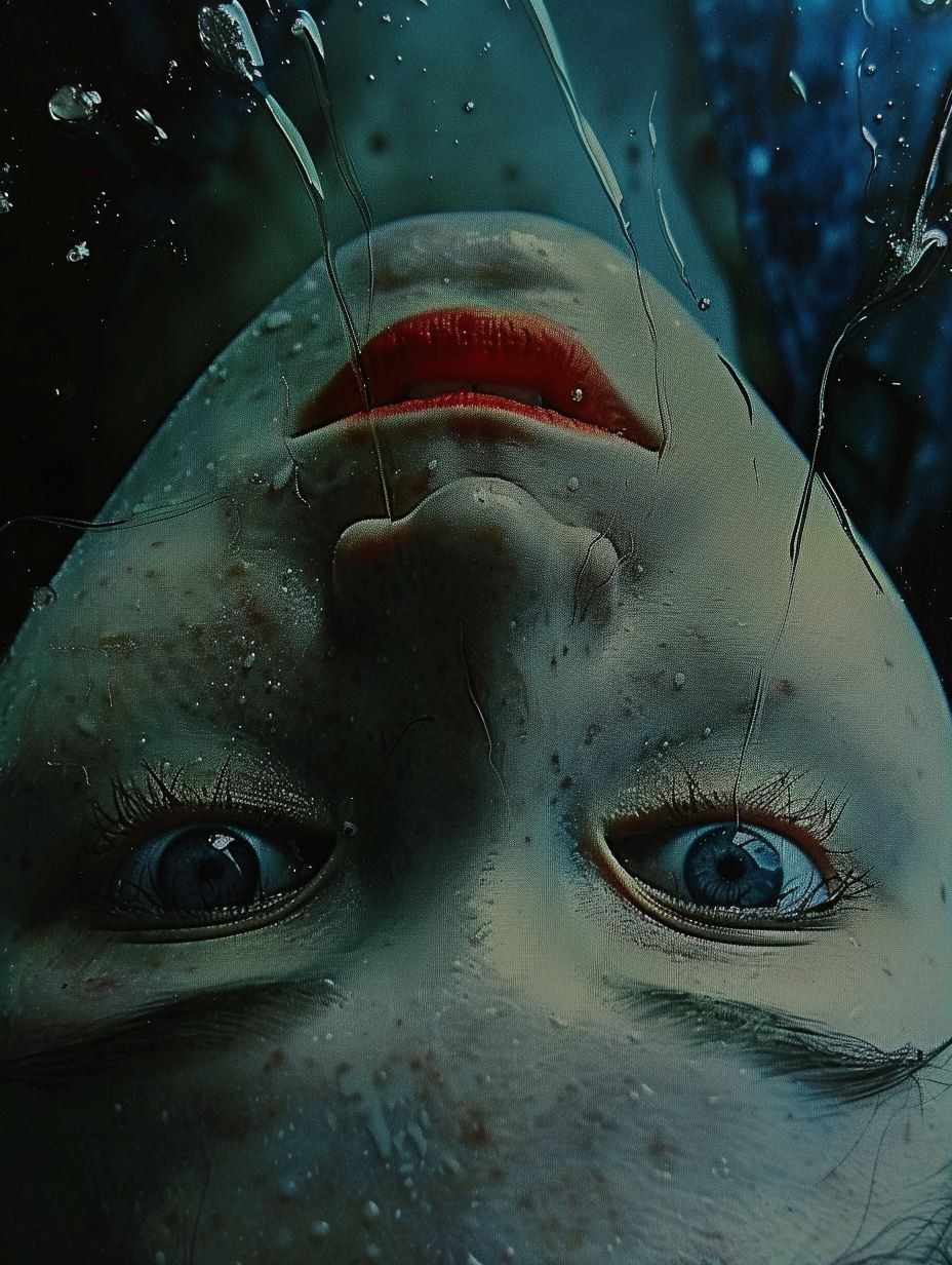 Submerged Gaze in Deep Azure - Image 1