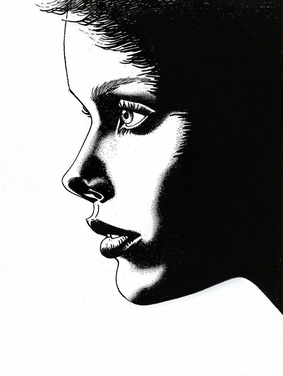 Noir Stipple Portrait Contrast - Image 4
