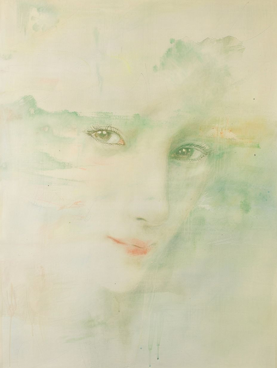 Ethereal Whispers of Pale Green - Image 1