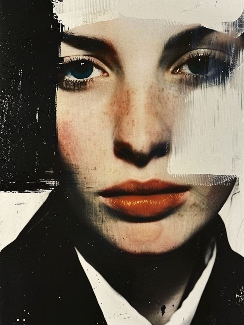 Noir Fragmented Portrait Study - Image 2