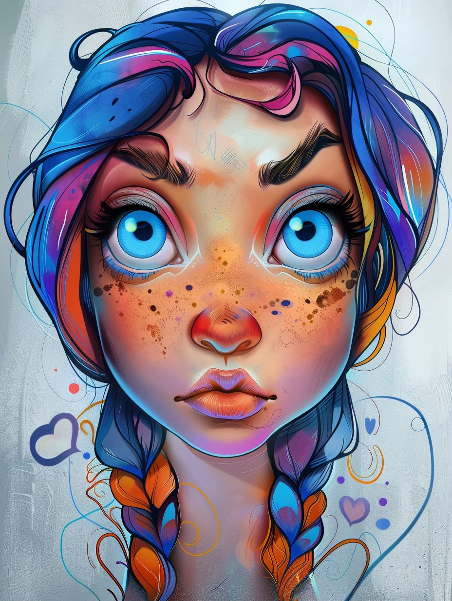 Vibrant Ethereal Digital Portrait - Image 2