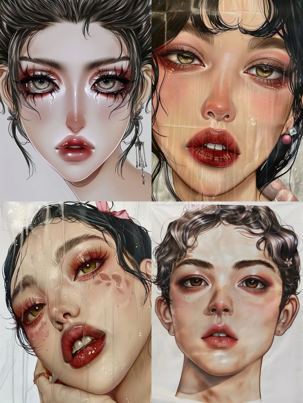 Melancholic Ethereal Digital Portraits