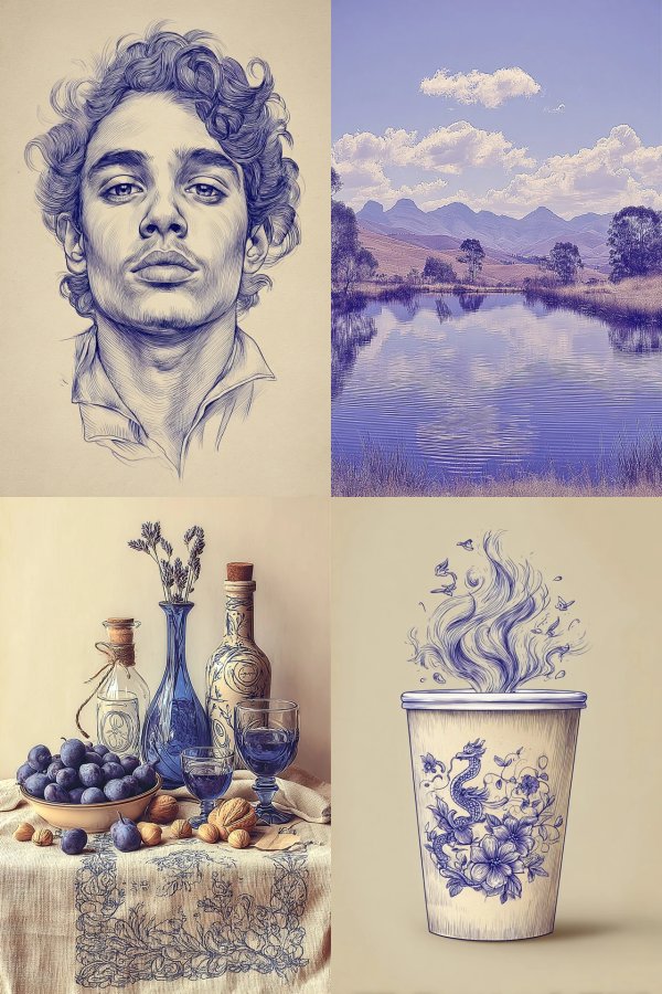 Indigo Echoes of Stillness