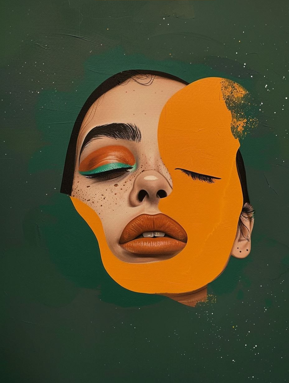 Abstract Gilded Portrait Studies - Image 3