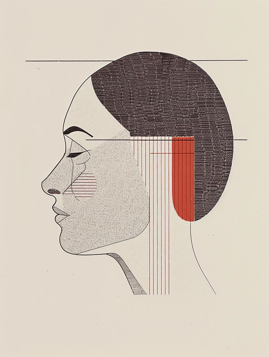 Fragmented Portraits in Linear Art - Image 3