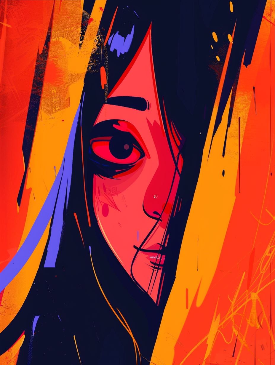 Neon Twilight Digital Portrait - Image 3