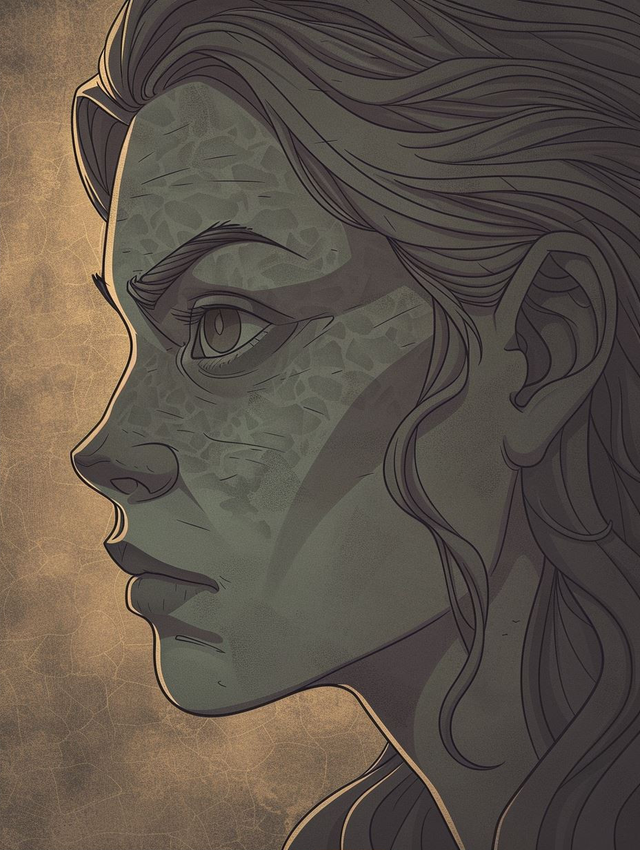 Earthen Skin Cracked Portrait - Image 2