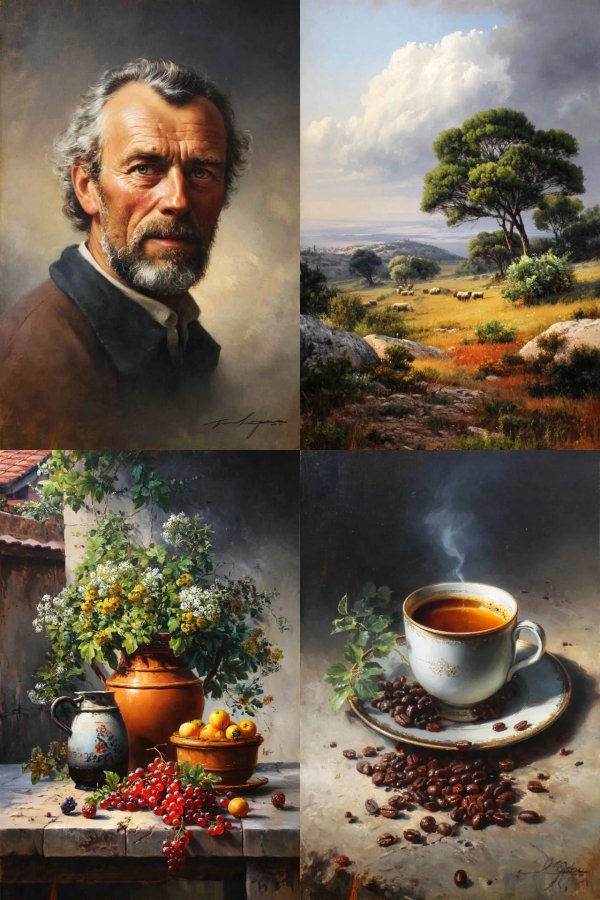 Classical Artistry: Portraits and Still Life