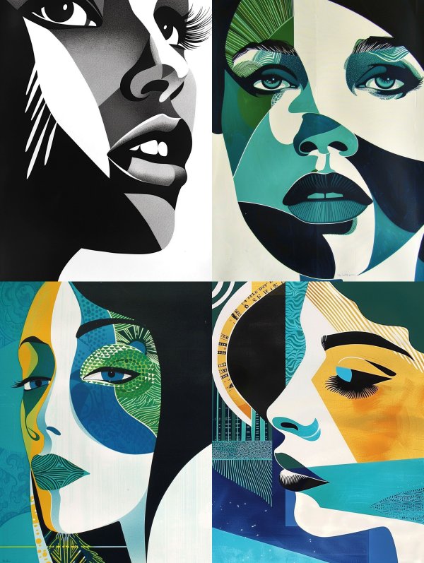 Geometric Prism Portrait Series