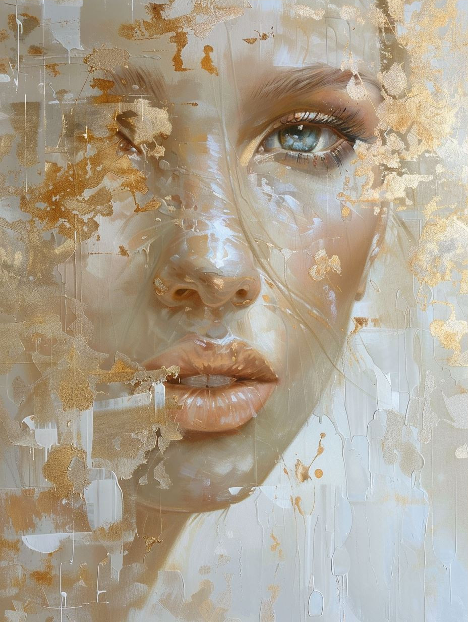 Gilded Visage of Ethereal Light - Image 3