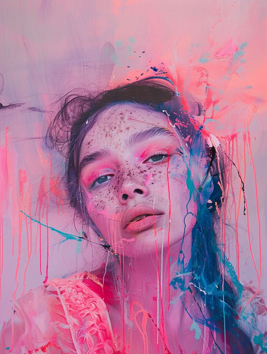 Neon Pastel Abstract Portraiture - Image 4