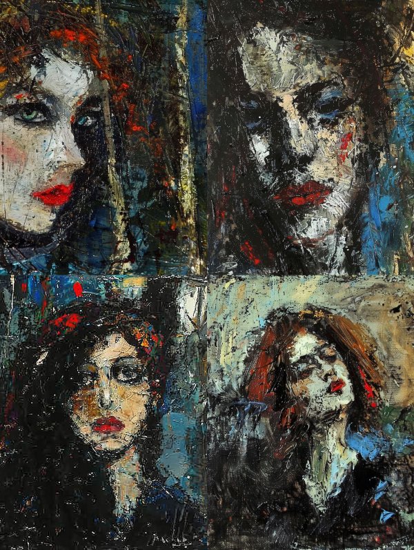 Melancholy Portraits in Oil