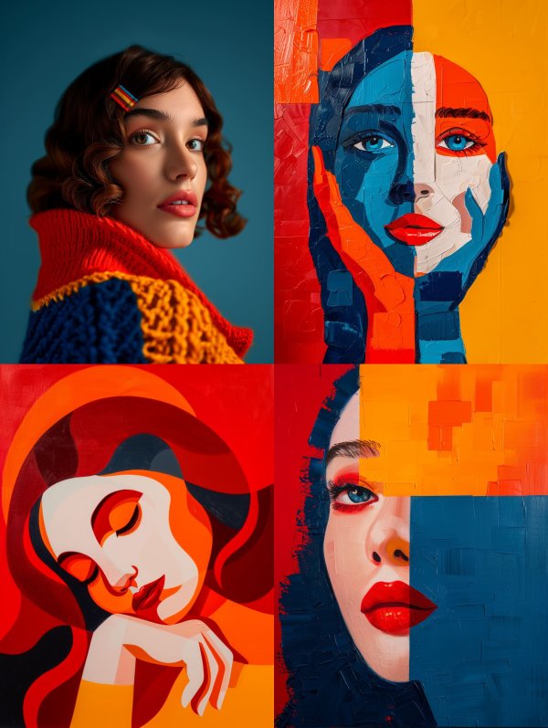 Vibrant Modern Portraiture Fusion