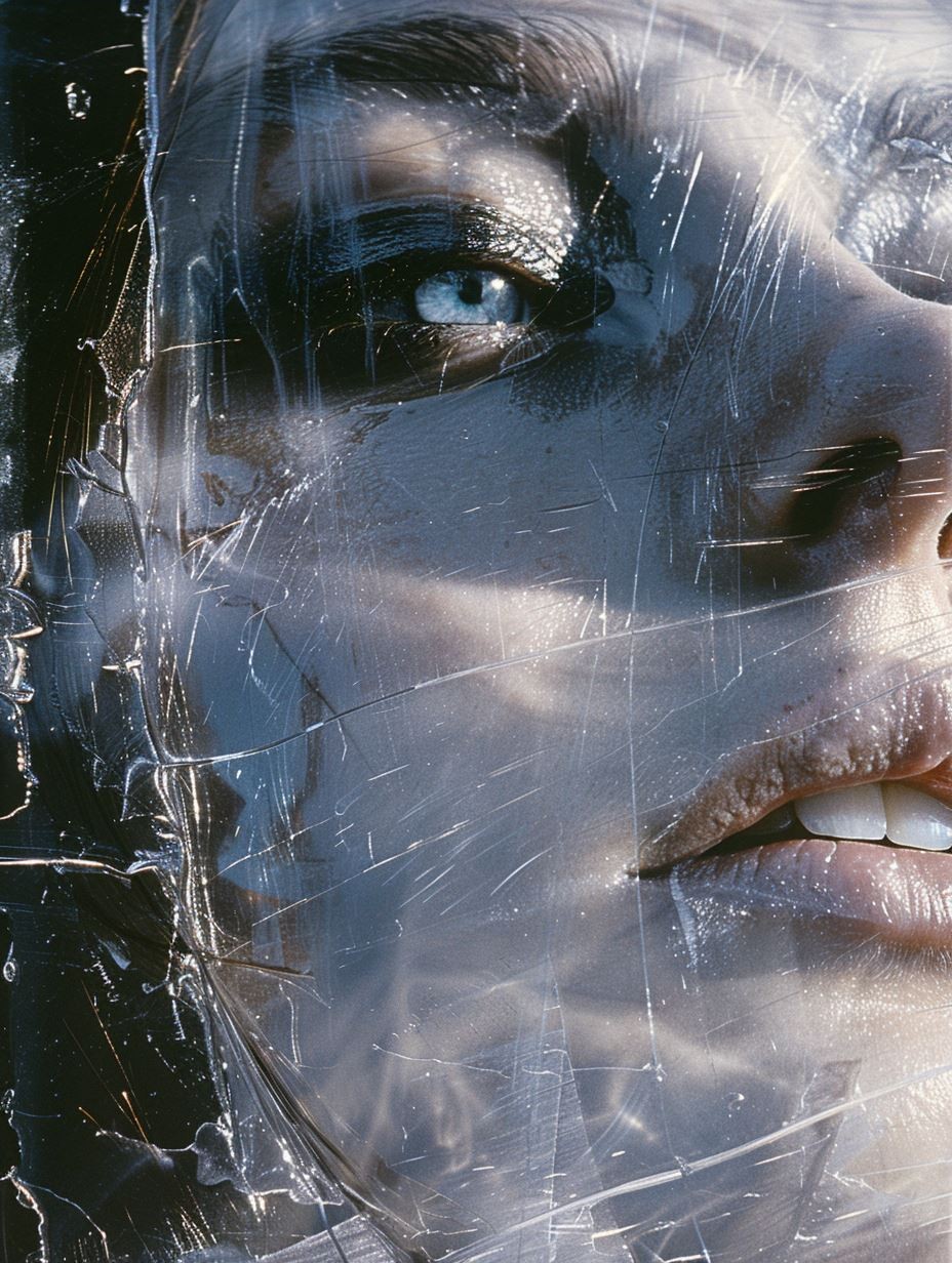 Fragmented Gaze Through Shattered Glass - Image 4