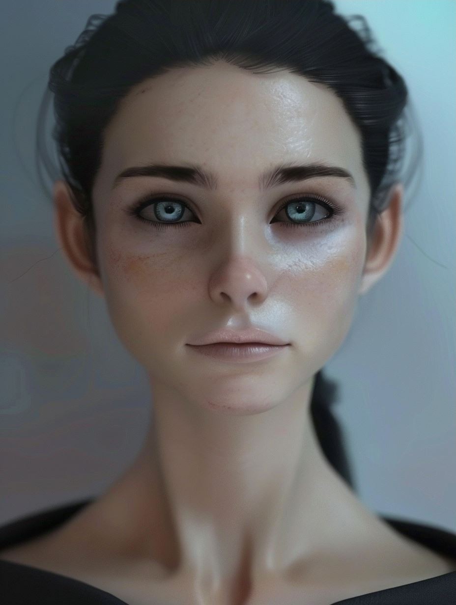 Ethereal Gaze of Auburn Grace - Image 3
