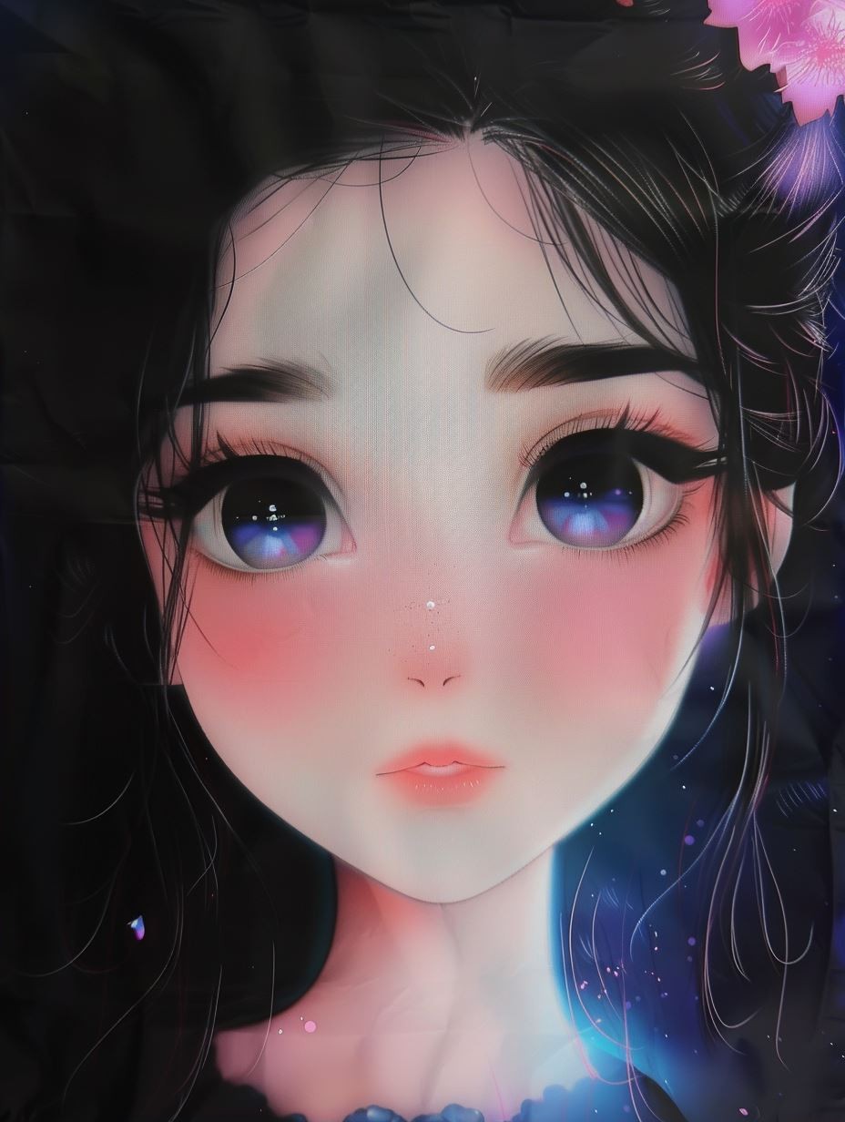 Ethereal Neon Dream Portrait - Image 2