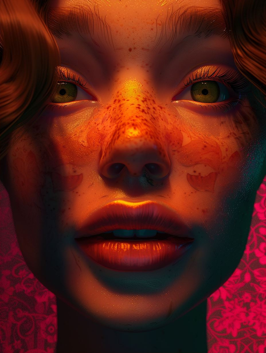 Neon Prism Facial Symmetry - Image 2