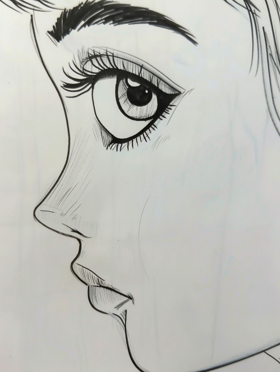 Elegant Hand Drawn Portrait Studies - Image 2