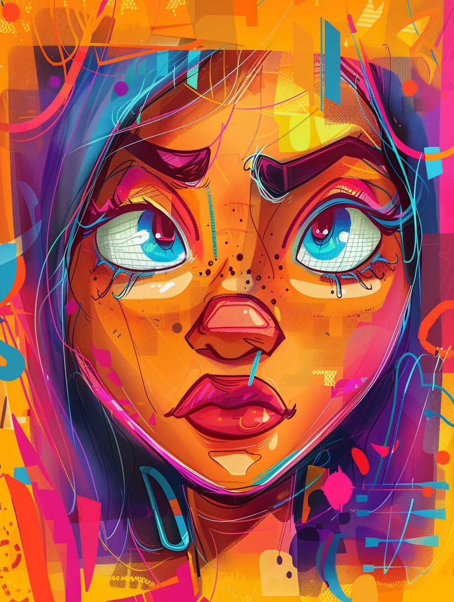 Vibrant Visions of Modern Abstract Portraits - Image 1