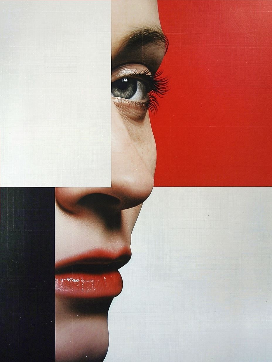Fragmented Gaze Modernist Portrait - Image 4
