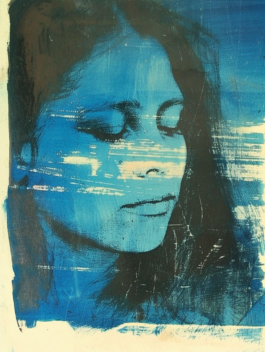 Ethereal Blue Portrait Studies - Image 2