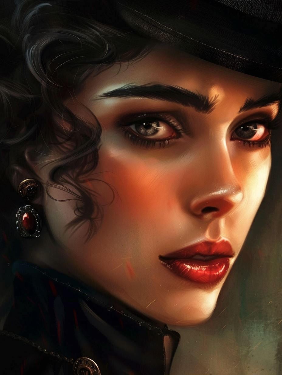 Mystic Shadows and Crimson Lips - Image 1
