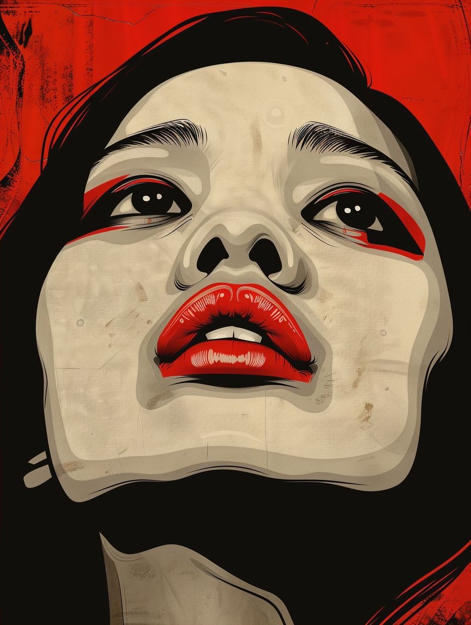 Crimson Tears Noir Portrait - Image 2