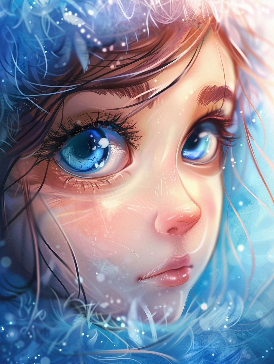 Azure Winter Gaze - Image 1