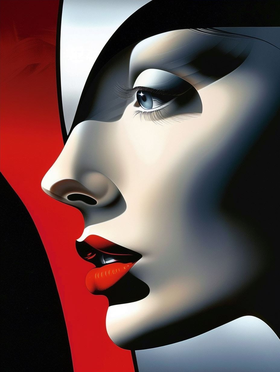 Noir Elegance in Crimson - Image 4