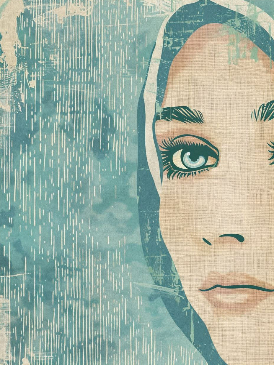 Azure Veil Ethereal Portrait - Image 4