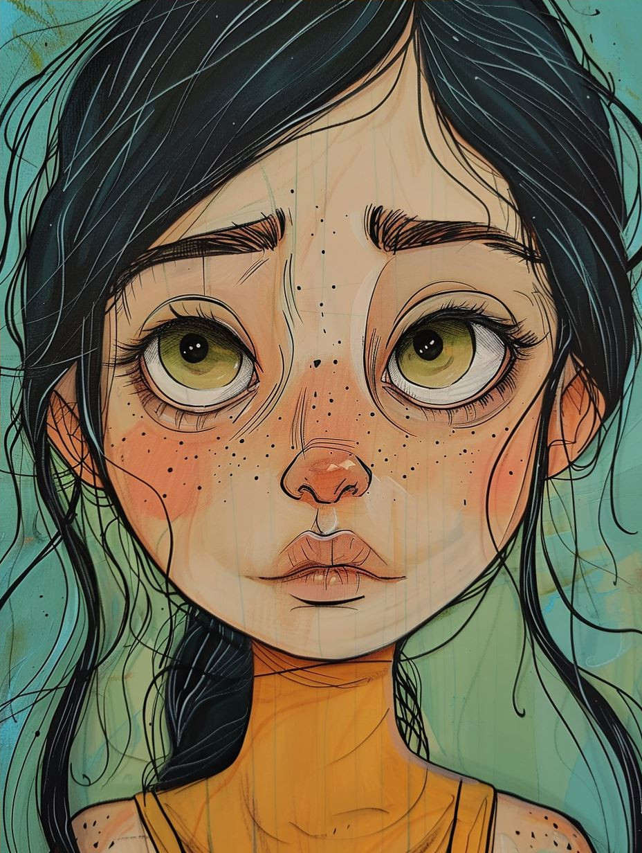 Whimsical Gazes: A Study in Digital Portraits - Image 4