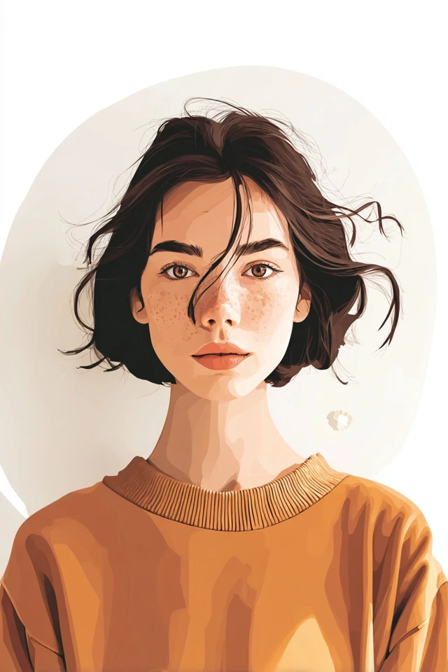 Amber Glow Portrait - Image 1