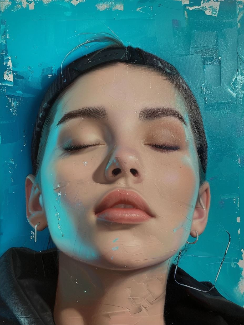 Neon Gaze Ethereal Portrait - Image 2
