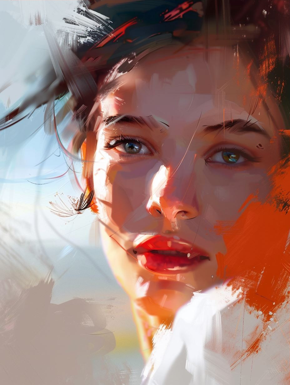 Vibrant Strokes of Feminine Grace - Image 3