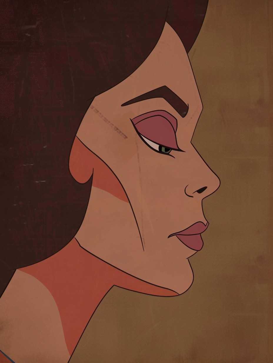 Vintage Mid-Century Modern Portrait