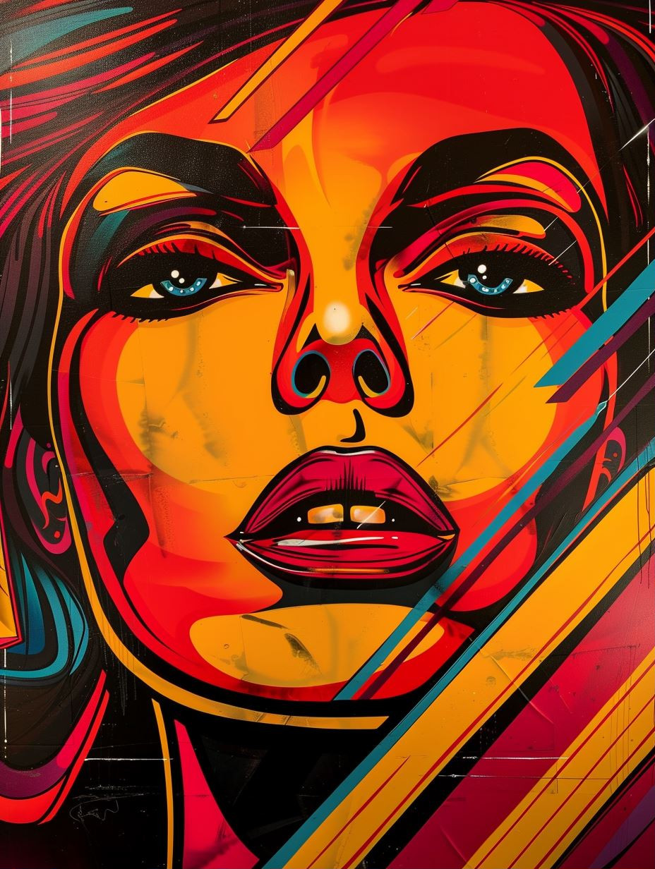 Vibrant Neon Pop Art Portraits - Image 1