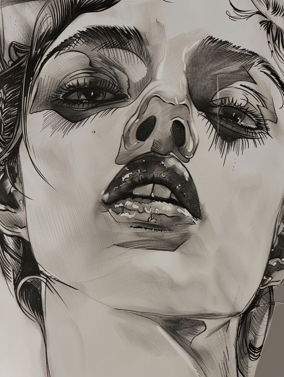 Noir Ink Ethereal Portrait - Image 3