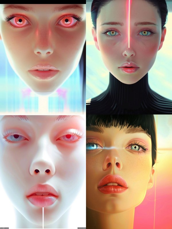 Futuristic Cybernetic Ethereal Portraits
