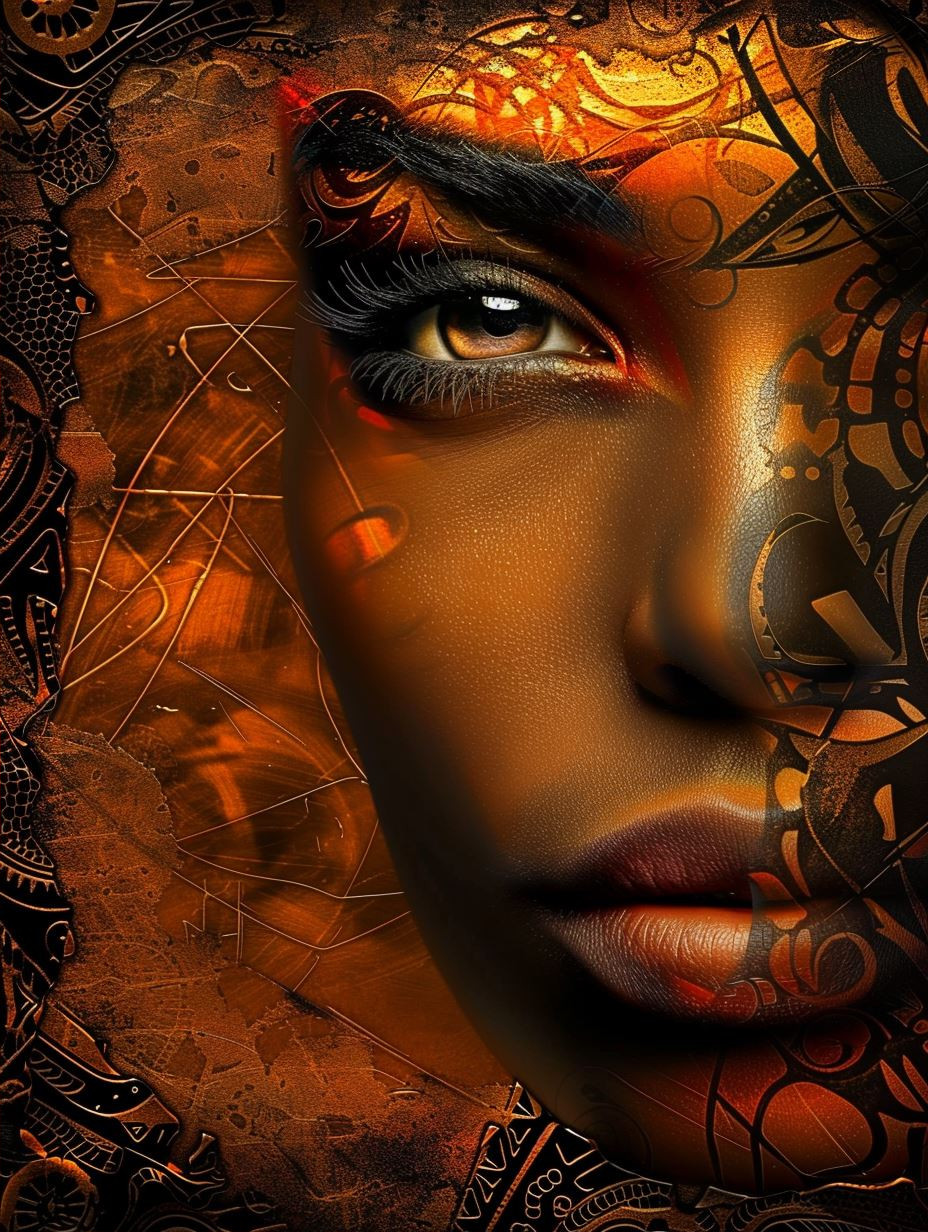 Golden Ember Mystical Portrait - Image 2