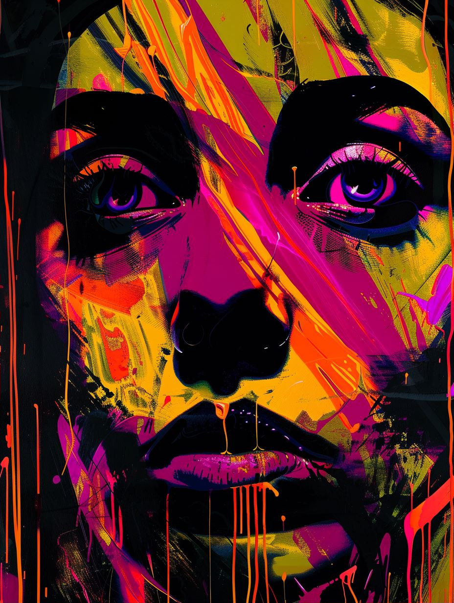 Neon Drip Cyber Portrait - Image 2