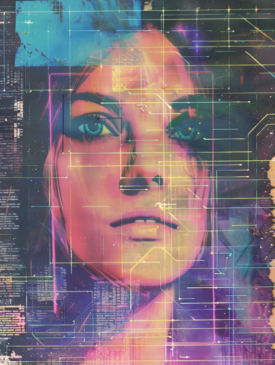 Fragmented Lavender Dream Portrait - Image 2