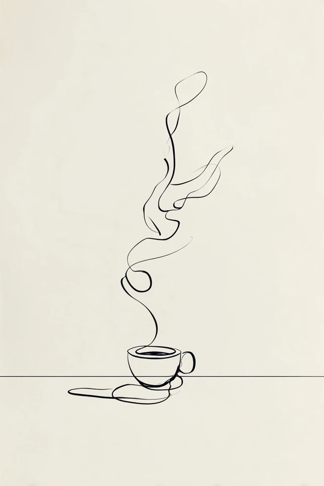 Elegant Single Line Portrait - Image 4