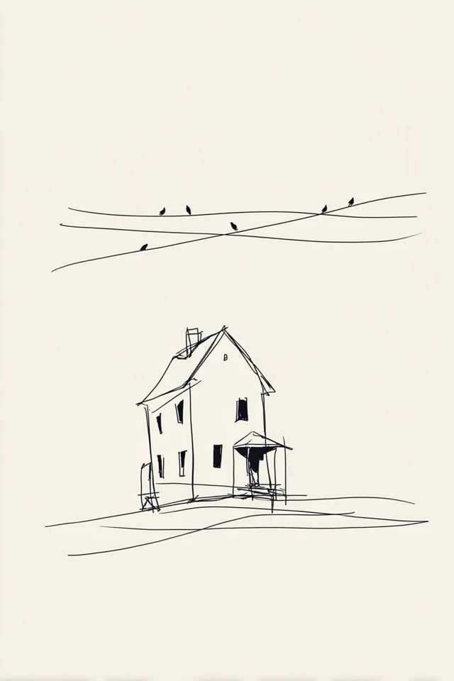 Elegant Single Line Portrait - Image 6