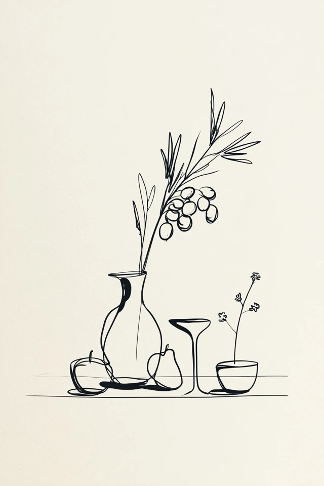 Elegant Single Line Portrait - Image 3
