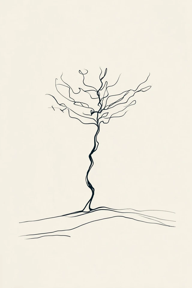 Elegant Single Line Portrait - Image 5
