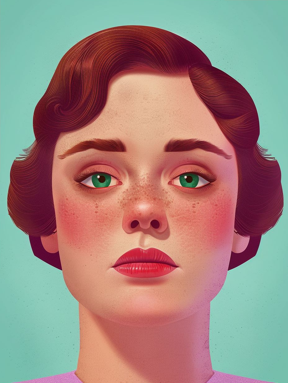Vintage Glamour Retro Portrait - Image 4