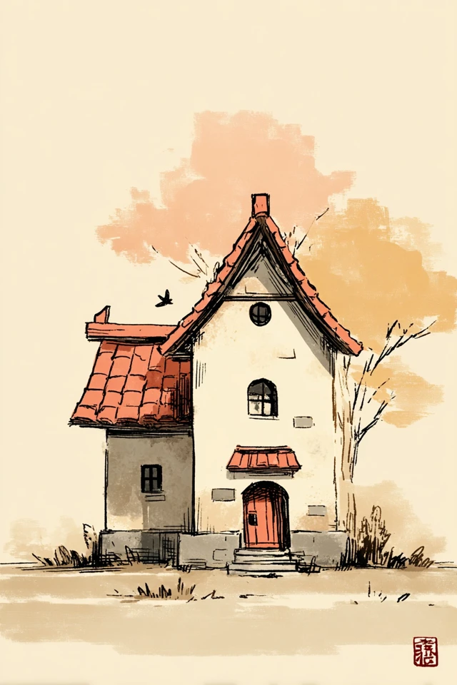 Serene Moments in Ink and Wash - Image 6