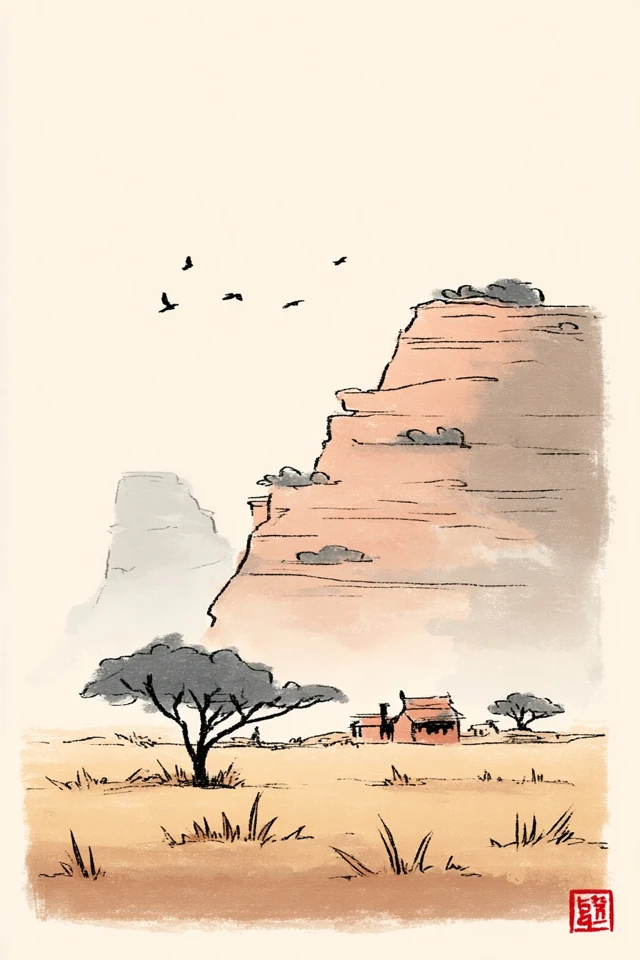 Serene Moments in Ink and Wash - Image 2