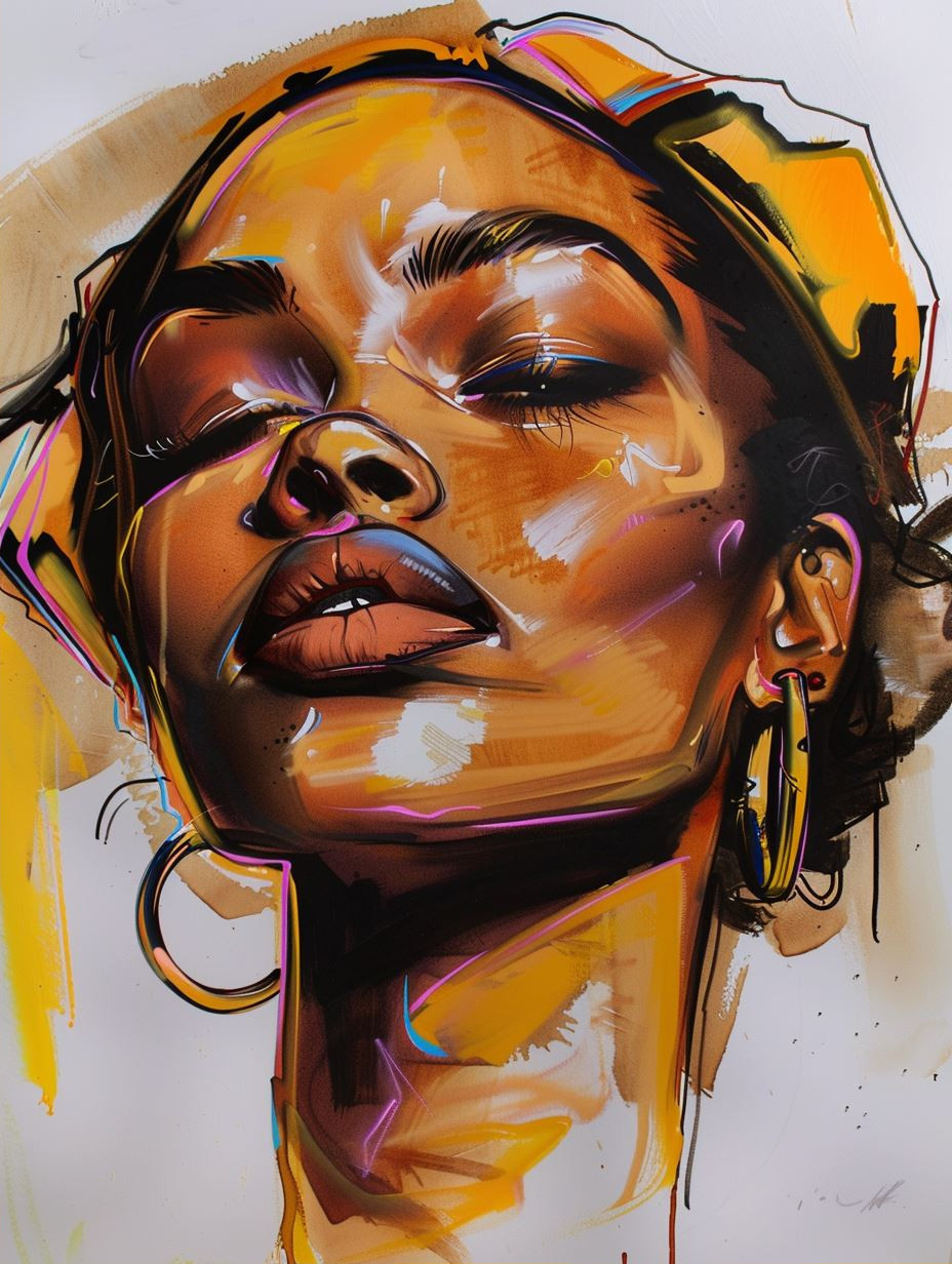 Vibrant Neon Portrait Fusion - Image 2