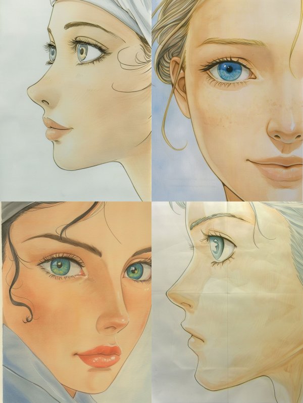 Ethereal Gazes: A Study of Feminine Beauty